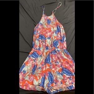 American eagle floral adjustable romper